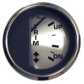 Faria Spun Silver 2" Trim Gauge f/Mercury/Mariner/Mercruiser/Volvo DP &amp; Yamaha ('01 &amp; Newer)
