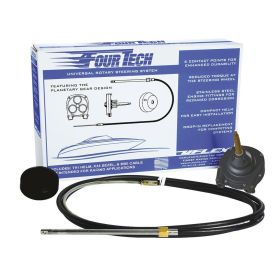 Uflex Fourtech 10' Black Mach Rotary Steering System w/Helm, Bezel &amp; Cable
