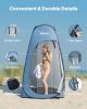 VEVOR Pop up Shower Tent, Instant Portable Privacy Tent Changing Room with Hanging Bag, Ground Stakes, Ropes, Carry Bag