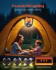 VEVOR 8 inch Rechargeable Camping Fan, Battery Operated with Light & Charging, 4 Speed Portable Outdoor Desktop Fan, 270-degree Manual Tilt for Tent