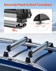 VEVOR Ski & Snowboard Roof Rack, Carry up to 6 Pairs of Skis or 4 Snowboards, 2 PCS Aluminum Universal Car Roof Rack with Lock & Rubber Padding