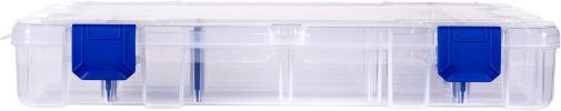 Outdoors 4007 Tuff Tainer Fishing Tackle Box with Zerust Anti-Rust Dividers - Includes 12 Dividers, 24 Compartments, Clear Fishing Lure Organizer