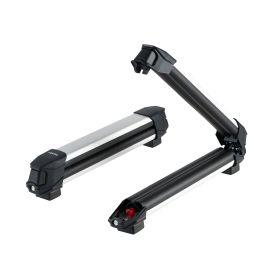 VEVOR Ski & Snowboard Roof Rack, Carry up to 4 Pairs of Skis or 2 Snowboards, 2 PCS Aluminum Universal Car Roof Rack with Lock & Rubber Padding