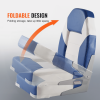 VEVOR Boat Seats, 21.85" High Back Boat Seat, Folding Boat Chair with Thickened Sponge Padding and Hinge