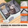VEVOR Heated Cat House, Outdoor Kitty Shelter with Adjustable Temperature and Timer