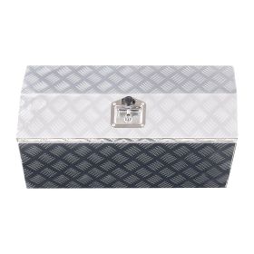VEVOR Heavy Duty Aluminum Truck Bed Tool Box, Stripes Plated Tool Box with Side Handle and T-Lock Keys, Storage Toolbox Chest Organizer for Trailer