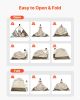 VEVOR Camping Shower Tent, 2-Room Foldable Privacy Tent Changing Room with Ground Stakes, Ropes, Carry Bag, and Crossbar