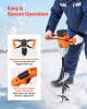 VEVOR 20V Electric Ice Auger, 8 inch Diameter, 2 in 1 Cordless Ice Fishing Augers and Earth Auger with Ices & Earth Drill Bit