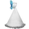 8ft Radius Fishing Cast Net Bait Trap Easy Throw Heavy Duty Hand Cast Net with Chain Sinker Bottom Spread