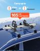 VEVOR Ski & Snowboard Roof Rack, Carry up to 4 Pairs of Skis or 2 Snowboards, 2 PCS Aluminum Universal Car Roof Rack with Lock & Rubber Padding