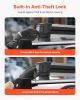 VEVOR Ski & Snowboard Roof Rack, Carry up to 4 Pairs of Skis or 2 Snowboards, 2 PCS Aluminum Universal Car Roof Rack with Lock & Rubber Padding