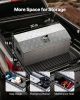 VEVOR Heavy Duty Aluminum Truck Bed Tool Box, Stripes Plated Tool Box with Side Handle and T-Lock Keys, Storage Toolbox Chest Organizer for Trailer