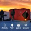 5-8 Person Pop-up Ice Fishing Shelter, Portable Ice Fishing Tent, Red