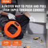 VEVOR Steel Wire Puller, 240ft, 1/8in, with Enhanced Housing & Handle, Simplified Cable Pulling Device, Adaptable for Wall & Electrical Conduit Wiring