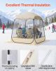 VEVOR Pop up Sports Tent, 63x63 in Clear Bubble Tent for 2-4 Persons, Waterproof Outdoor Pod with Floor Mat & Top Cover