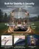 VEVOR Pop up Sports Tent, 63x63 in Clear Bubble Tent for 2-4 Persons, Waterproof Outdoor Pod with Floor Mat & Top Cover