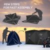 5-8 Person Pop-up Ice Fishing Shelter, Portable Ice Fishing Tent, Black