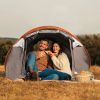 5-8 Person Pop Up Tent Automatic Setup Camping Tent Waterproof Instant Setup Tent with 4 Mosquito Net Windows Carrying Bag for Hiking Climbing Adventu