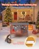 VEVOR Heated Cat House, Insulated Wooden Cat House for Outdoor Cats, Waterproof Feral Kitty Shelter with Heating Pad