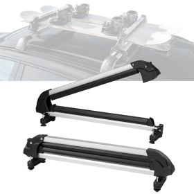 VEVOR Ski and Snowboard Roof Rack, 31.7-Inch Universal Ski Rack for Car Roof Fit Most Crossbars, Carry up to 6 Pairs of Skis or 4 Snowboards