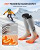 VEVOR Heated Socks, 6000mAh Battery Powered, Rechargeable Heating Socks with 4 Heating Levels, Electric Heated Sock with APP Control for Men Women