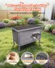 VEVOR Heated Cat House, Insulated Wooden Cat House for Outdoor Cats, Waterproof Feral Kitty Shelter with Heating Pad