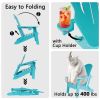 HDPE Folding Adirondack chair with Cup Holder, 1Pack