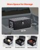 VEVOR Heavy Duty Aluminum Truck Bed Tool Box, Stripes Plated Tool Box with Side Handle and Lock Keys, Storage Toolbox Chest Organizer for Trailer