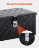 VEVOR Heavy Duty Aluminum Truck Bed Tool Box, Stripes Plated Tool Box with Side Handle and Lock Keys, Storage Toolbox Chest Organizer for Trailer