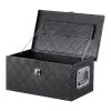 VEVOR Heavy Duty Aluminum Truck Bed Tool Box, Stripes Plated Tool Box with Side Handle and Lock Keys, Storage Toolbox Chest Organizer for Trailer