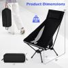 Portable Camping Chair with Compact Carrying Bag for Hiking & Trip