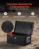 VEVOR Heavy Duty Aluminum Truck Bed Tool Box, Stripes Plated Tool Box with Side Handle and Lock Keys, Storage Toolbox Chest Organizer for Trailer