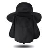 A Sunscreen Hat Men's Fishing Hat Summer Fisherman Hat Outdoor Mountaineering Sun Hat Cover Face UV Protection Sun Hat