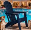 HDPE Folding Adirondack chair with Cup Holder, 1Pack