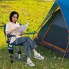 360�� Swivel Hunting Chair Portable Foldable Hunting Chair with Mesh Cup Holder and Storage Pockets