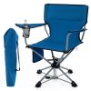 360�� Swivel Hunting Chair Portable Foldable Hunting Chair with Mesh Cup Holder and Storage Pockets